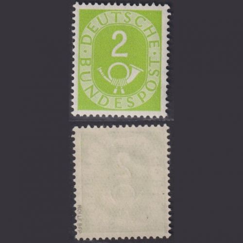 Bund MiNr. 123 - 2 Pf. Posthorn postfrisch, tief geprüft Rolle BPP