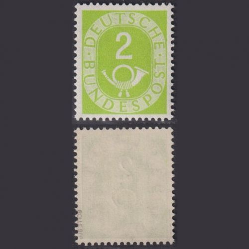 Bund MiNr. 123 - 2 Pf. Posthorn postfrisch, tief geprüft Rolle BPP