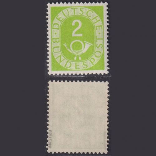 Bund MiNr. 123 - 2 Pf. Posthorn postfrisch, tief geprüft Rolle BPP