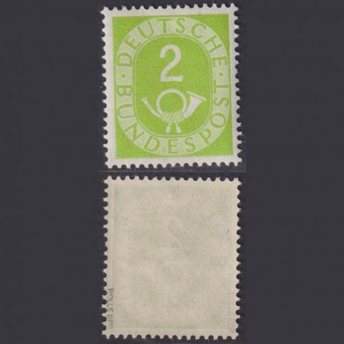 Bund MiNr. 123 - 2 Pf. Posthorn postfrisch, tief geprüft Rolle BPP