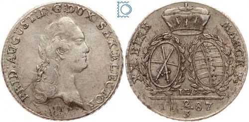 Sachsen-Albertinische Linie 2/3 Taler 1787 Friedrich August III. (1763–1806)