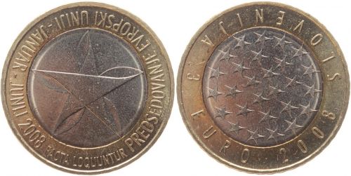 Slowenien - 3 Euro 2008 - Präsidentschaft 2009 Edvard Rusjan