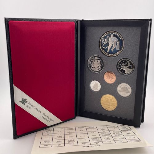 Kanada 1993 KMS Kursmünzensatz PP Coin Set Proof 1 Dollar Silber (2,91 CAD)