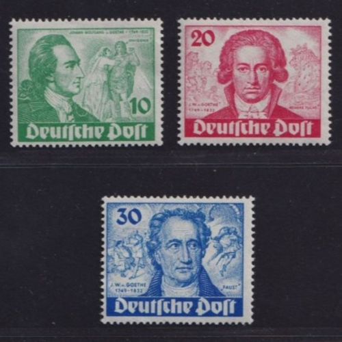 Berlin, Michel Nr. 61-63 postfrisch - Goethe