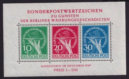 Berlin 1949 - Block 1 postfrisch - Währungsgeschädigte