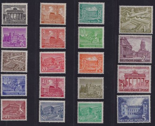 Berlin, Michel Nr. 42-60 postfrisch - Freimarken Berliner Bauten (I)