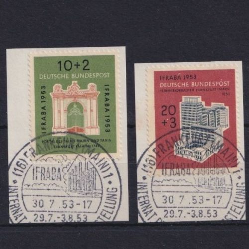 Bund, Michel Nr. 171-172 gestempelt - IFRABA 1953 | Thurn & Taxis Palast