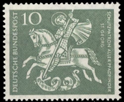 Bund, Michel Nr. 346 postfrisch - St. Georg Schutzpatron der Pfadfinder