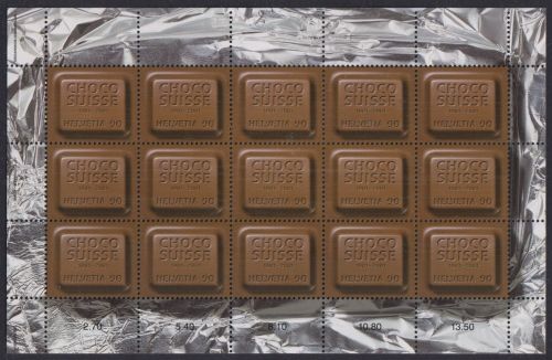 SCHWEIZ MiNr. 1759 Kleinbogen postfrisch - schweizerischen Schokoladenfabrikanten