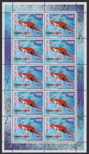 SCHWEIZ MiNr. 1784 Kleinbogen postfrisch - Schweizerische Rettungsflugwacht