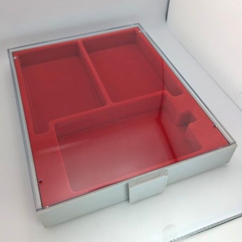 Lindner Münzbox Standard 2407 für 12 original €-Kursmünzensätze PP gebraucht