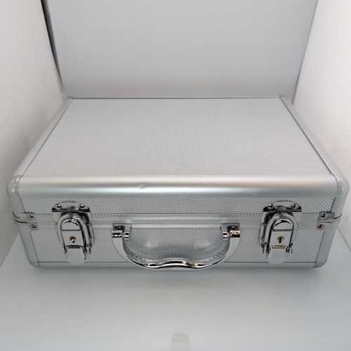 Alu-Münzkoffer silber - LEER mit Schlüssel - passend für Leuchtturm Cargo S6 Einlagen