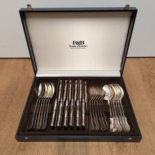 Robbe & Berking Silberbesteck Set 60 Teile ☾♔ 800er + Kuchenset Beilagengabel