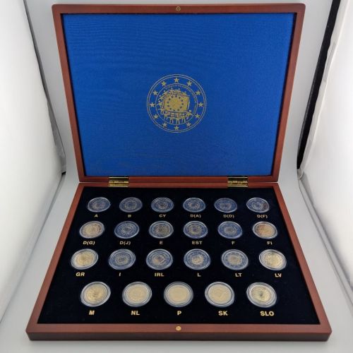 2 EURO - 30 JAHRE EUROPAFLAGGE 2015 bankfrisch - ALLE 23 MÜNZEN mit BRD!