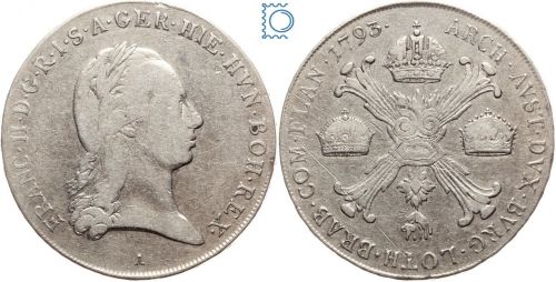 RDR Habsburg Kronentaler 1793 A, Franz I./II. (1792-1835)