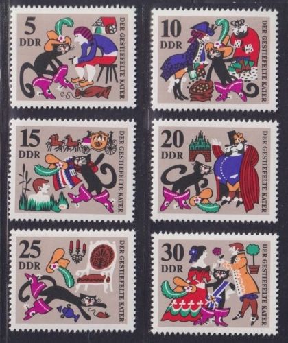 DDR, MiNr. 1426-1431 postfrisch Einzelmarken - Märchen Der gestiefelte Kater