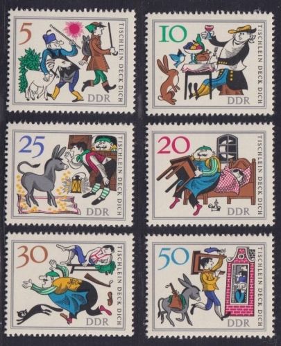 DDR, MiNr. 1236-1241 Einzelmarken postfrisch - Märchen Tischlein deck dich