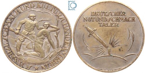 Medaille | Not- und Schmachtaler | Schwarze Schmach und Kulturschande am Rhein