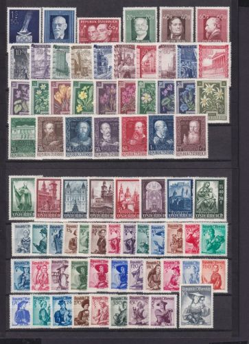 Österreich Jahrgang 1948 postfrisch komplett MiNr. 854-928
