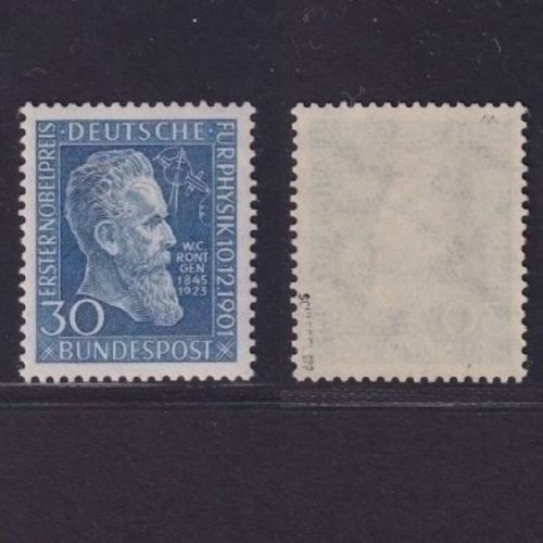 Bund, Michel Nr. 147 postfrisch geprüft Schlegel BPP - W. C. Röntgen Nobelpreis
