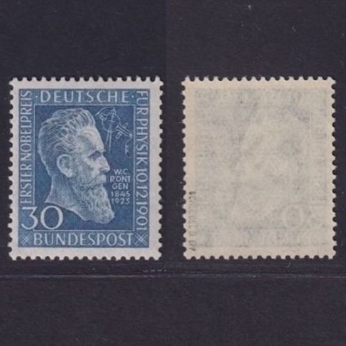 Bund, Michel Nr. 147 postfrisch geprüft Schlegel BPP - W. C. Röntgen Nobelpreis