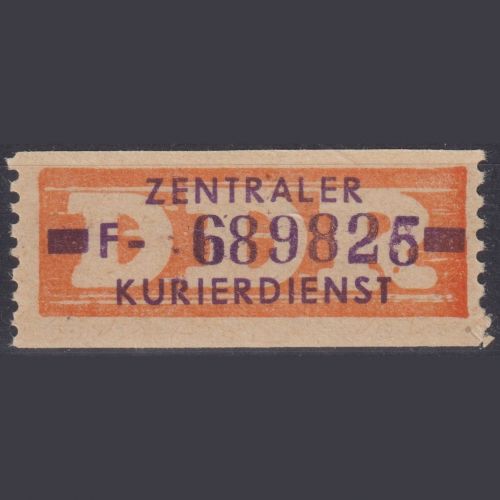 DDR Dienstmarken ZKD-B Wertstreifen Billet 22 F (Halle) postfrisch