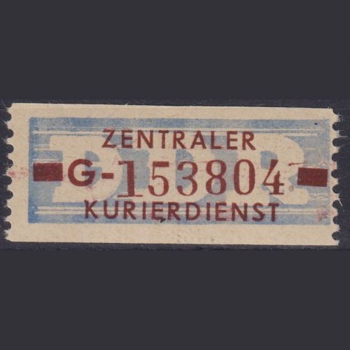 DDR Dienstmarken ZKD-B Wertstreifen Billet 22 G (Suhl) postfrisch