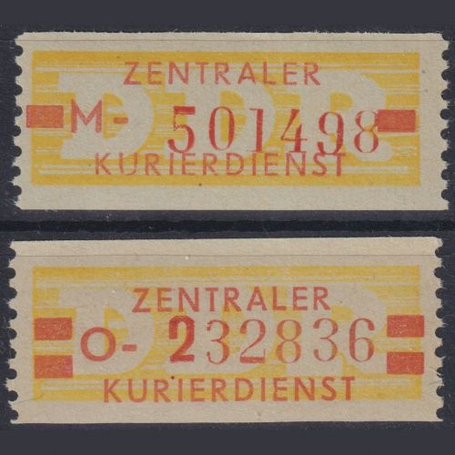 DDR Dienstmarken B - ZKD Wertstreifen Billets 18-19 ND postfrisch
