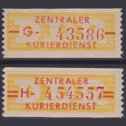DDR Dienstmarken B - ZKD Wertstreifen Billets 16-17 ND postfrisch