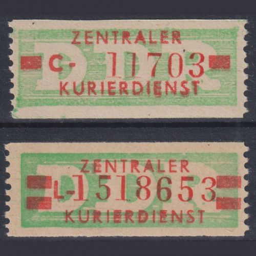 DDR Dienstmarken B - ZKD Wertstreifen Billets 30-31 I postfrisch