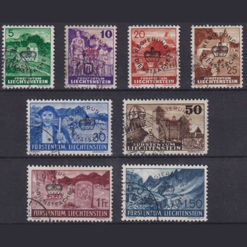 Liechtenstein Dienstmarken D 20-27 gestempelt Satz komplett