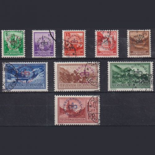 Liechtenstein 1934 - Dienstmarken D 11-19 gestempelt Satz komplett