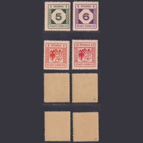 Lokalausgaben Görlitz 1946, Michel Nr. 1-4 postfrisch