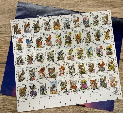 USA 1532-1581 [FN2] postfrisch, Zusammendruck ZD-Bogen Vögel / Blumen