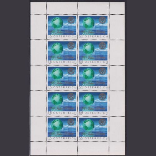 ÖSTERREICH MiNr. 2517 Kleinbogen postfrisch - 100 Jahre Rotary International