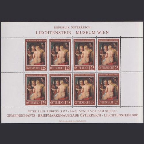 ÖSTERREICH MiNr. 2519 Kleinbogen postfrisch - Venus vor dem Spiegel