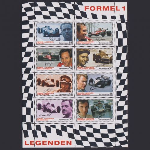 ÖSTERREICH MiNr. 2654-61 Kleinbogen postfrisch - Formel 1 Legenden