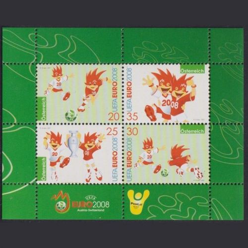 ÖSTERREICH MiNr. 2665-68 Block postfrisch - Fußball Europameisteschaft