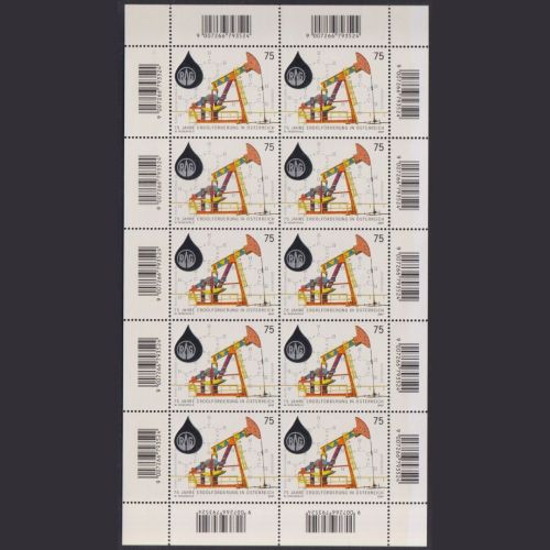 ÖSTERREICH MiNr. 2684 Kleinbogen postfrisch - 75 Jahre Erdölförderung