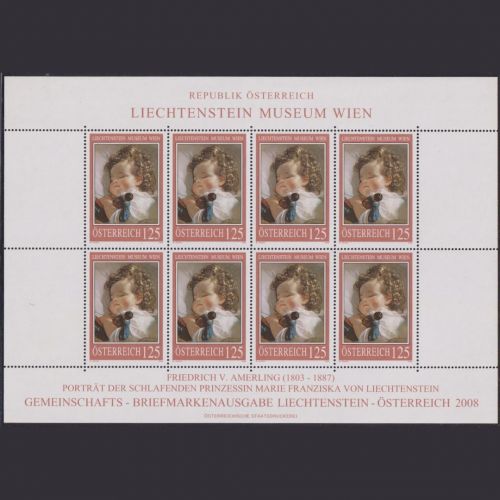 ÖSTERREICH MiNr. 2720 Kleinbogen postfrisch - Gemälde im Lichtenstein-Museum Wien