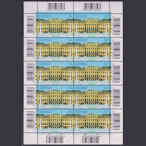ÖSTERREICH MiNr. 2796 Kleinbogen postfrisch - Schloss Schönbrunn