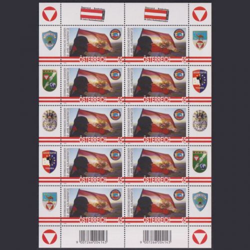 ÖSTERREICH MiNr. 2900 Kleinbogen postfrisch - 50 Jahre Auslandseinsätze