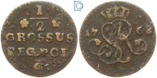 Polen ½ Groschen 1766 G, Stanislaus August 1764-1795