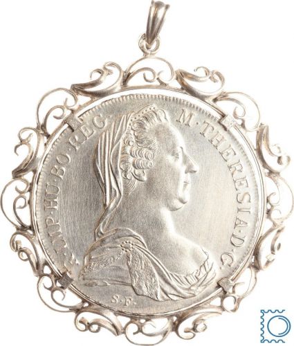Maria Theresia Taler 1780 mit Fassung und Anhänger - wunderschön!