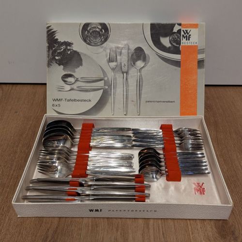WMF Tafelbesteck Set HEIDELBERG 6x5 Teile - 90er Silber - Löffel / Gabel / Messer ~1440g