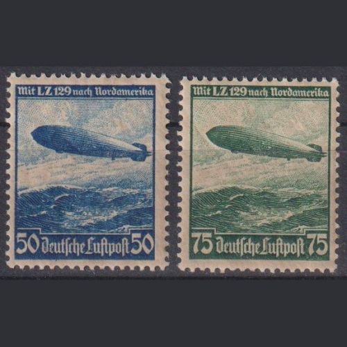 Deutsches Reich 606-607 X postfrisch mit original Gummi! - Zeppelin LZ129
