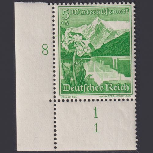 Deutsches Reich Mi-Nr. 677 BE ul FN 1 Ecke Formnummer postfrisch - WHW 1938