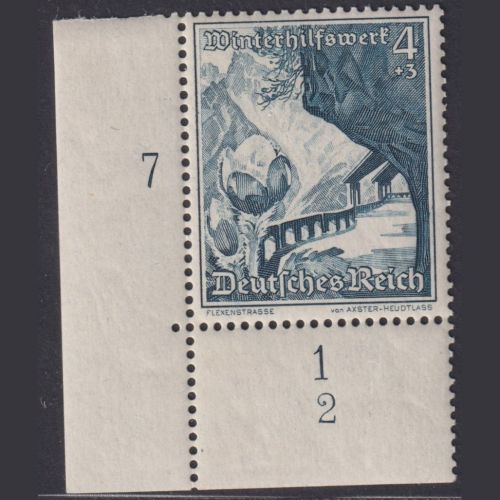 Deutsches Reich Mi-Nr. 676 BE ul FN 2 Ecke Formnummer postfrisch - WHW 1938