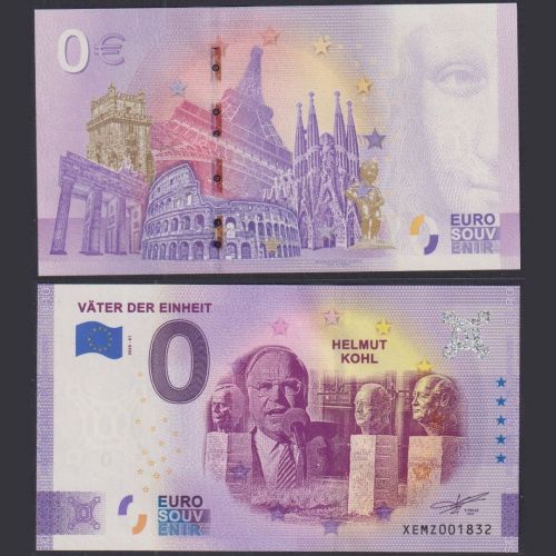 0 EURO SCHEIN – Väter der Einheit XEMZ 2020-61 – Null Euro Schein
