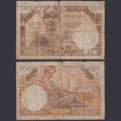 SAAR Trésor Public 100 Francs 1955 – Französisches Protektorat – P# M11